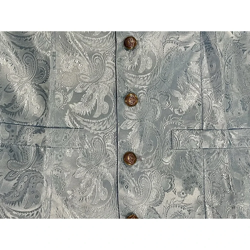 New DiBanGu Men's Carolina Blue vest and tie wear size 2XL Prom Formal Wedding‎